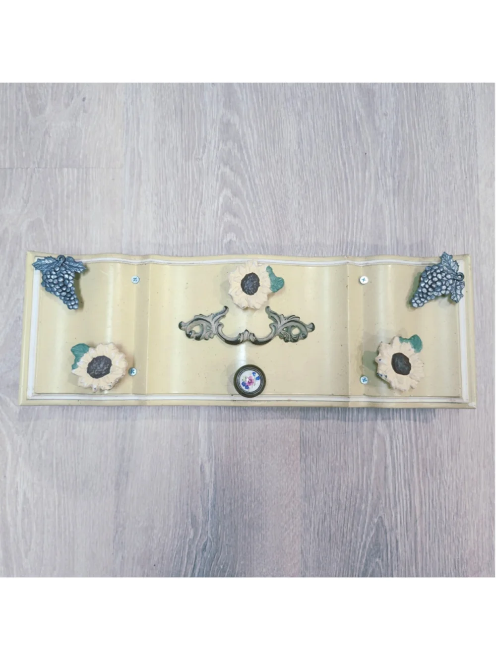Handmade wall knob hook shelf repurposed drawer front